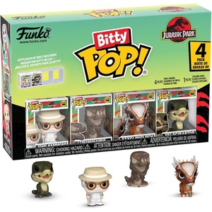 image:imageFunko Bitty Pop Jurassic Park John Hammond Tyrannosaurus Fossil Stygimoloch and Velociraptor with a 1 in 6 Chance for a Mystery Figure  09 Inch 22 Cm Collectable  Gift Idea  Cake Topper