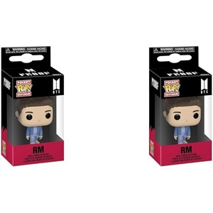 image:imageFunko POP Keychain BTS  RM Novelty Keyring  Collectable Mini Figure  Stocking Filler  Gift Idea  Official Merchandise  Music Fans  Backpack DecorSmall Pack of 2