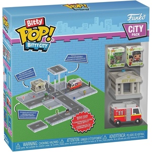 image:imageFunko Pop Bitty City Starter Set  Mayor amp Newsletter Boy  City Collection  Includes Fire Truck and City Hall  Mix and Match  Toys for Kids amp Adults