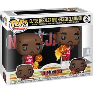 image:imageFunko Pop NBA JAM Rockets  Clyde Drexler and Hakeem Olajuwon 2Pack