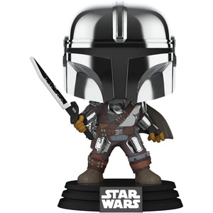 image:imagePOP Funko Star Wars Mandalorian with Darksaber Chrome amp Glow in The Dark Exclusive