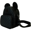 image:imageLoungefly Mickey Mouse Checkered Texture Convertible Mini Backpack amp Crossbody Bag