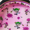 image:imageLoungefly Nickelodeon Fairly Odd Parents Lenticular Timmy Turner with Fishbowl Cosmo and Wanda MiniBackpack Amazon Exclusive