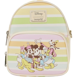 image:imageDisney Mickey amp Friends Rainbow Stripes Convertible Mini Backpack amp Crossbody Bag