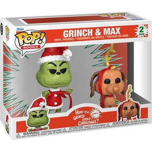 image:imageFunko Pop Books How The Grinch Stole Christmas  Grinch with Max 2Pack Flocked Amazon ExclusiveGrinch with Max