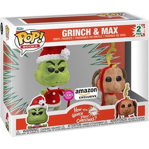 image:imageFunko Pop Books How The Grinch Stole Christmas  Grinch with Max 2Pack Flocked Amazon ExclusiveGrinch with Max Flocked Amazon Exclusive
