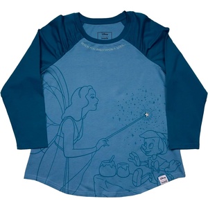 image:imageLF DISNEY PINOCCHIO BLUE FAIRY SHIRRED RAGLAN TEE