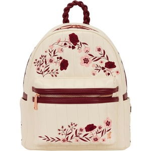 image:imageLoungefly Cream amp Red Floral MidSize Backpack