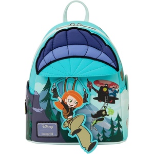 image:imageLoungefly Disney Kim Possible  Ron and Rufus  Paragliding Mini Backpack with Hidden Moving Rivets  Great for Kids amp Adults  Collectible Bags