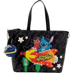 image:imageLoungefly Disney Lilo amp Stitch  Glow in the Dark  Space Adventure Tote Crossbody Bag with Coin Bag  Great for Kids amp Adults  Collectible Bags
