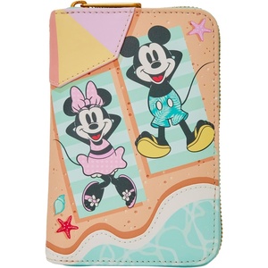image:imageLoungefly Disney Mickey and Minnie  Beach Fun  Zip Around Wallet with 4 Card Slots  Great for Kids amp Adults  Collectible Wallets