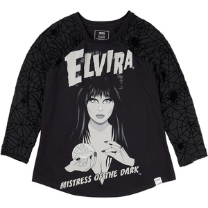 image:imageLoungefly Elvira Shirred Raglan Tee
