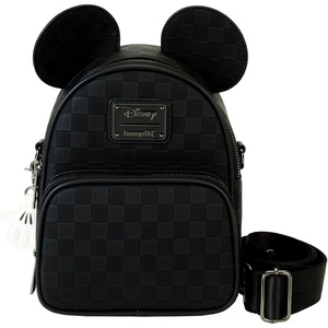 image:imageLoungefly Mickey Mouse Checkered Texture Convertible Mini Backpack amp Crossbody Bag