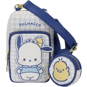 image:imageLoungefly Sanrio Pochacco Gingham Cellphone Crossbody Bag with Coin Bag
