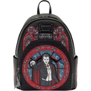 image:imageLoungefly Universal Monsters Dracula  Brick Pattern Mini Backpack with Zipper Charm  Collectible Bags