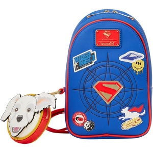 image:imageLoungefly Warner Bros DC Supergirl  Krypto  Sling Crossbody with Coin Bag  Large Compartment  Great for Kids amp Adults  Collectible Bags
