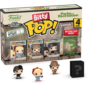 image:imageFunko Bitty Pop Parks amp Recreation 4pk Leslie the Riveter Hunter Ron Janet Snakehole and A Surprise Mystery Mini Figure 22 Cm  Stackable Display Shelf Included  Party Bags Stocking