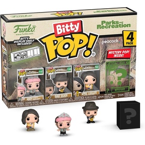 image:imageFunko Bitty Pop Parks amp Recreation 4pk Andy As Princess Rainbow Sparkle Duke Silver April Ludgate and A Surprise Mystery Mini Figure 22 Cm  Stackable Display Shelf Included  Party Bags